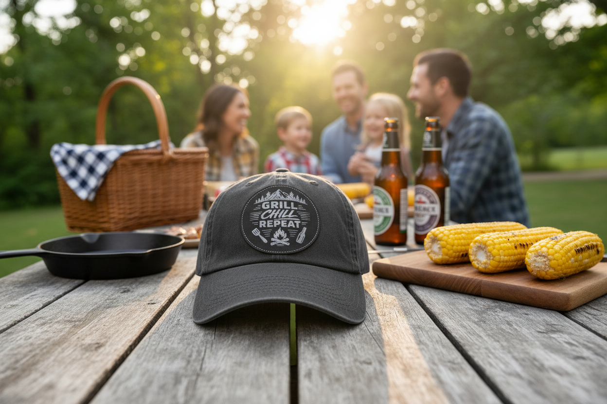Grill Chill Repeat Vintage Dad Hat