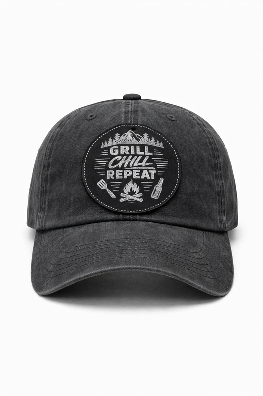 Grill Chill Repeat Vintage Dad Hat