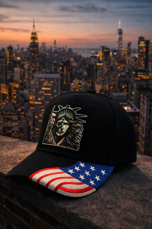 Liberty Skull: Custom Patch Patriot Cap