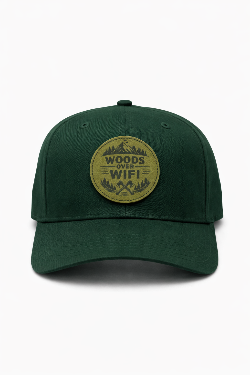 Woods Over WiFi™ Leather Patch Hat