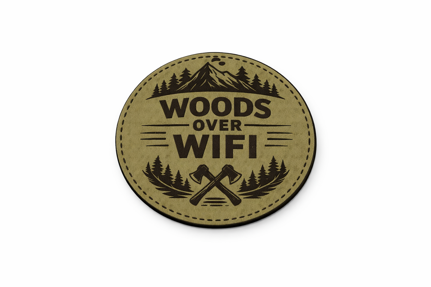 Woods Over WiFi™ Leather Patch Hat
