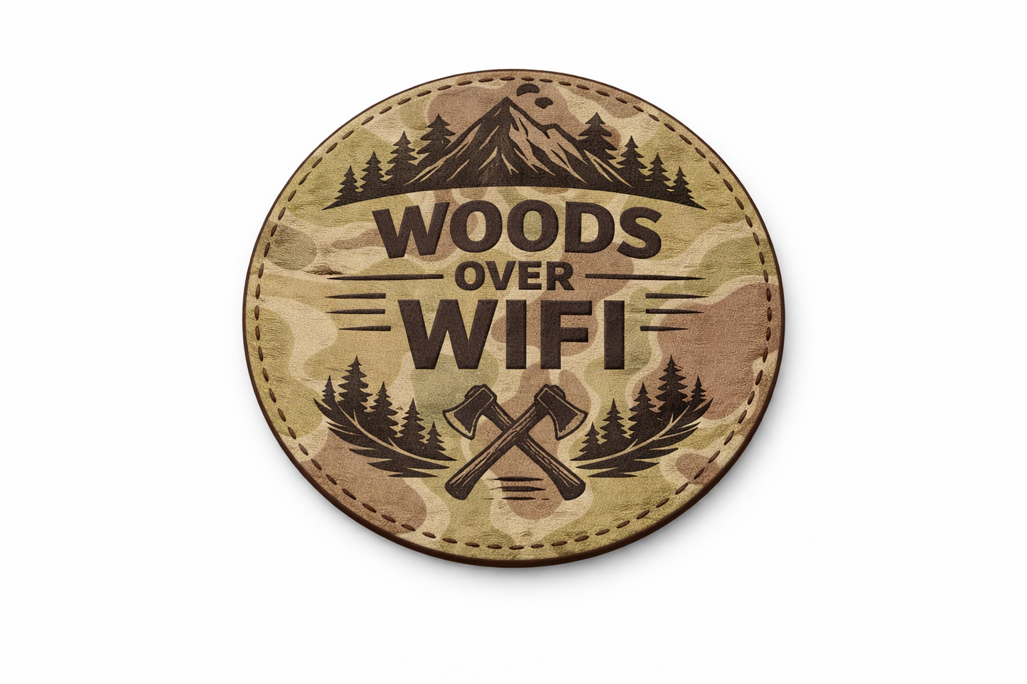 Woods Over WiFi™ Leather Patch Hat