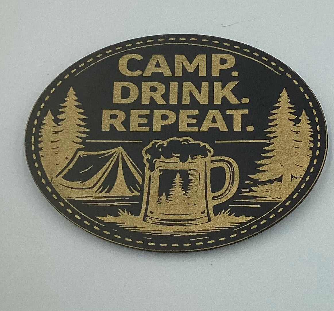 Camp. Drink. Repeat. Trucker Hat