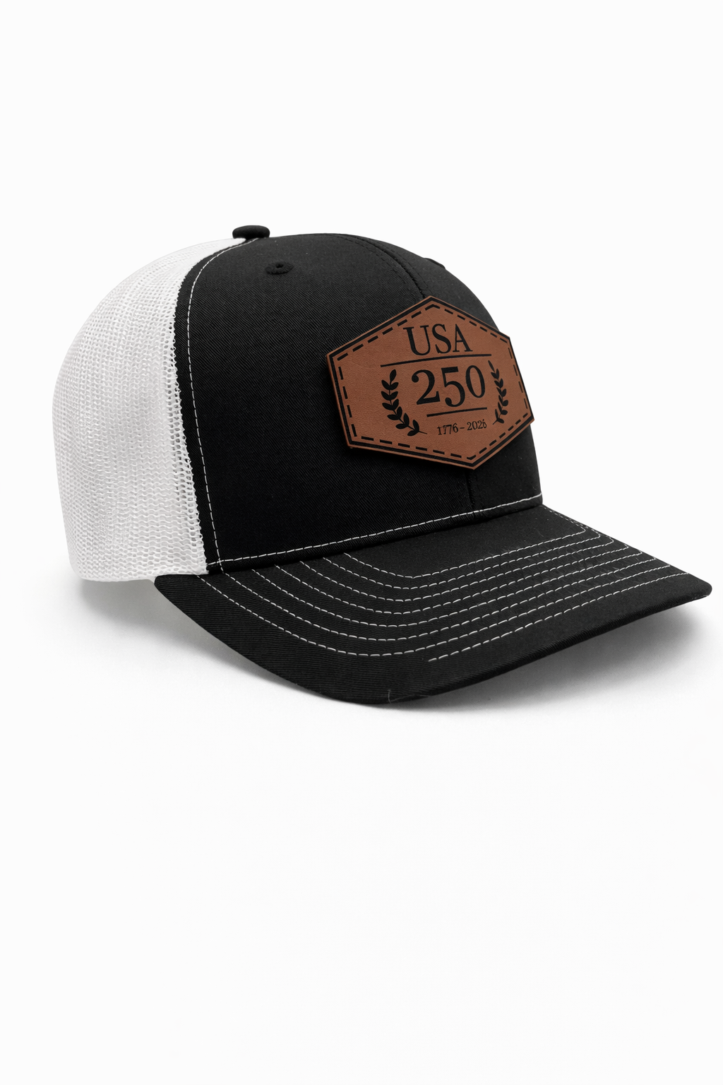 USA 250 Rugged Heritage Leather Patch Hat