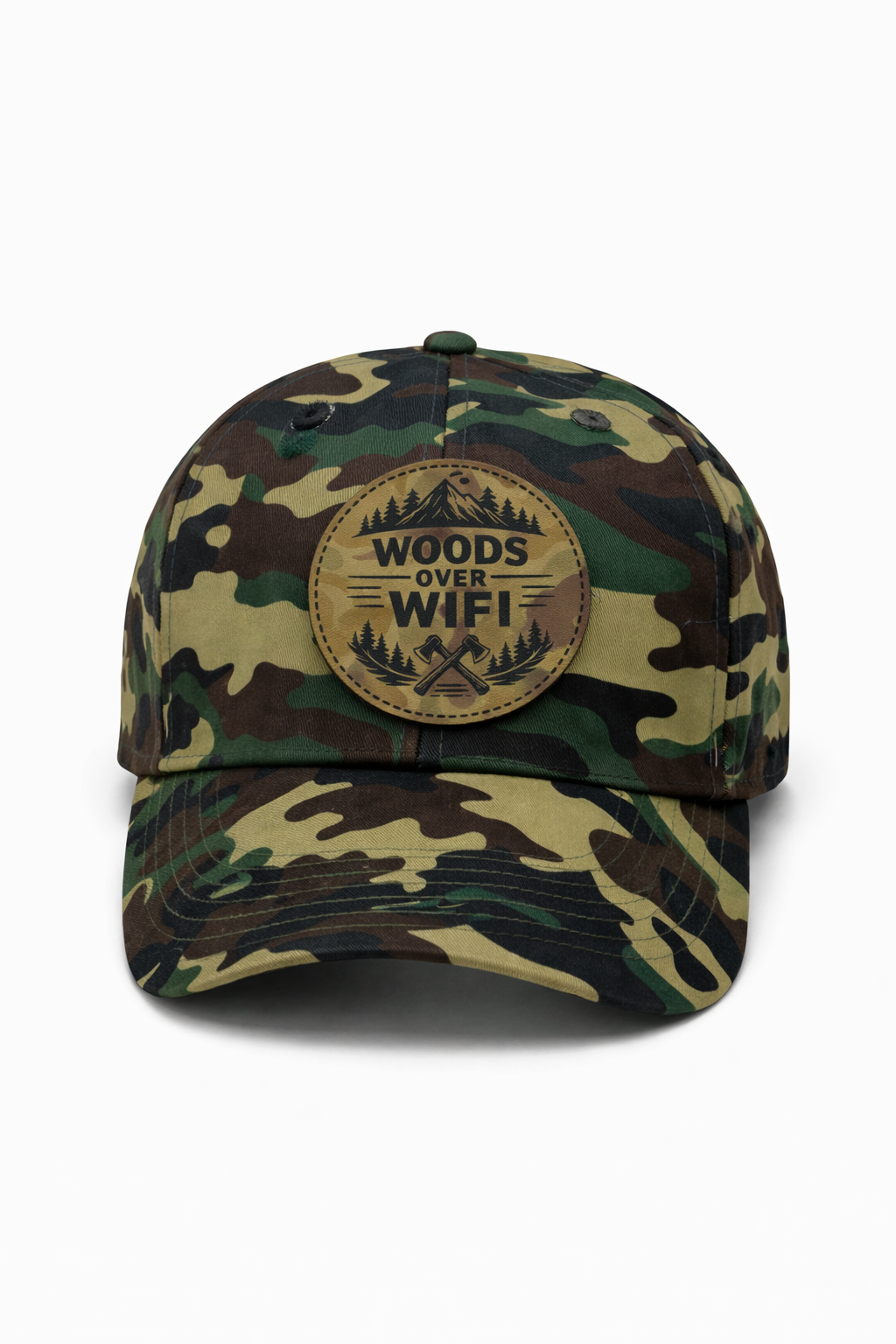 Woods Over WiFi™ Leather Patch Hat