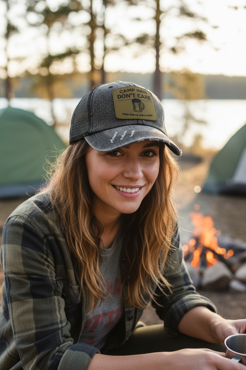 Camp Hair Don’t Care Trucker Hat