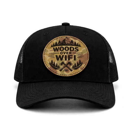 Woods Over WiFi™ Leather Patch Hat