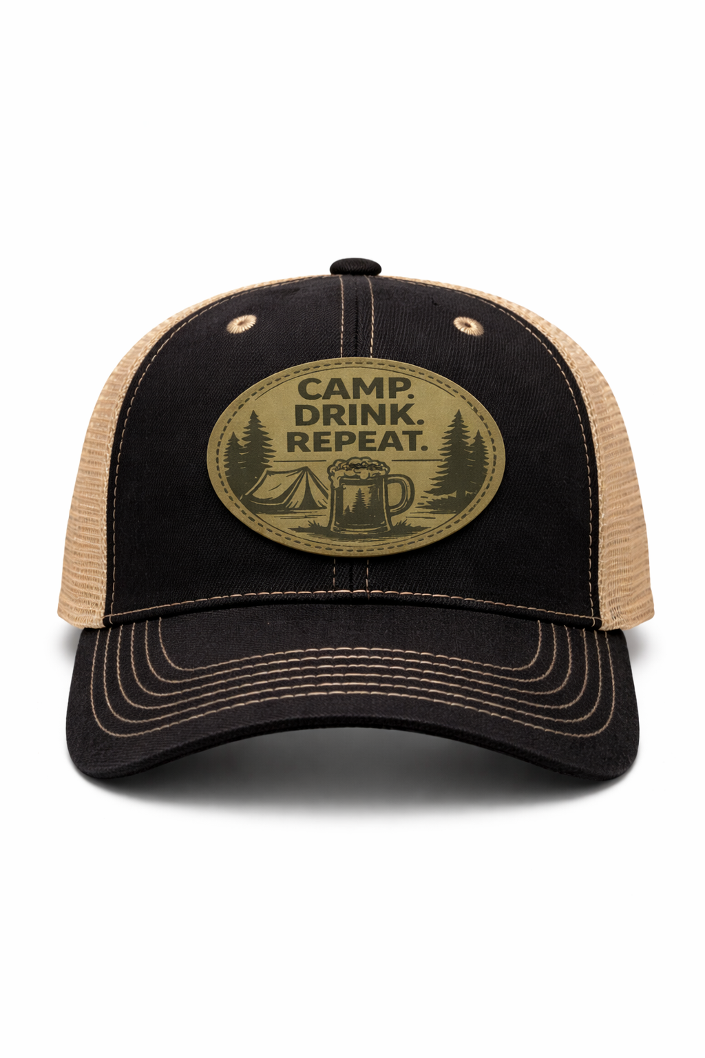 Camp. Drink. Repeat. Trucker Hat