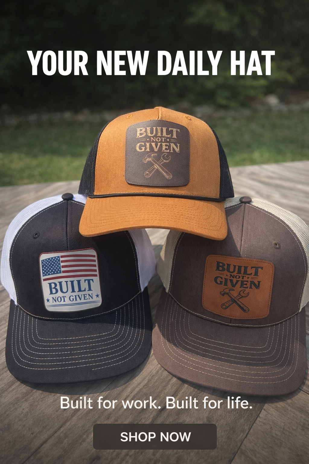 Built Not Given Premium Trucker Hat