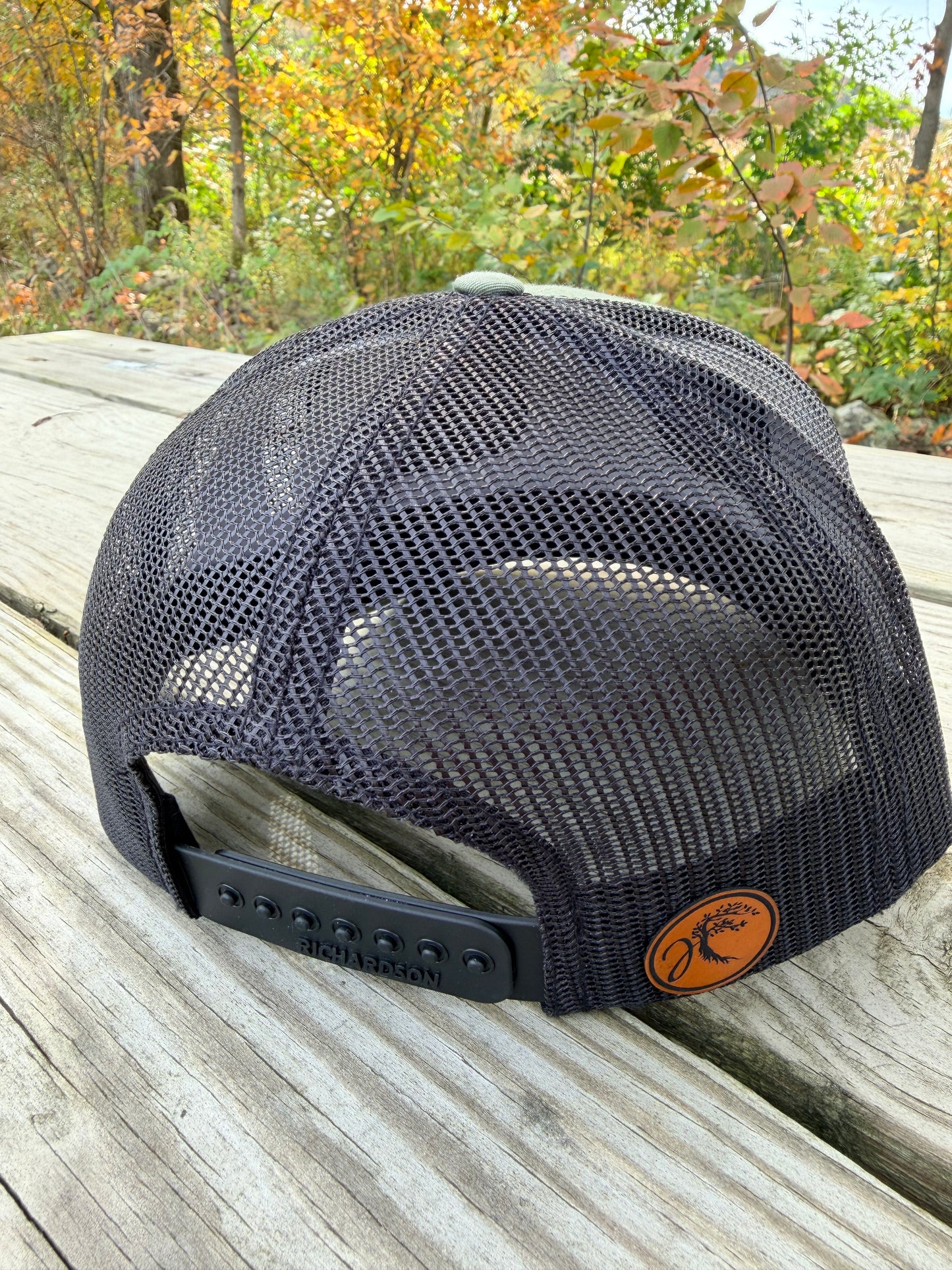 Paw Print Hat - Layered Wood & Leatherette Patch