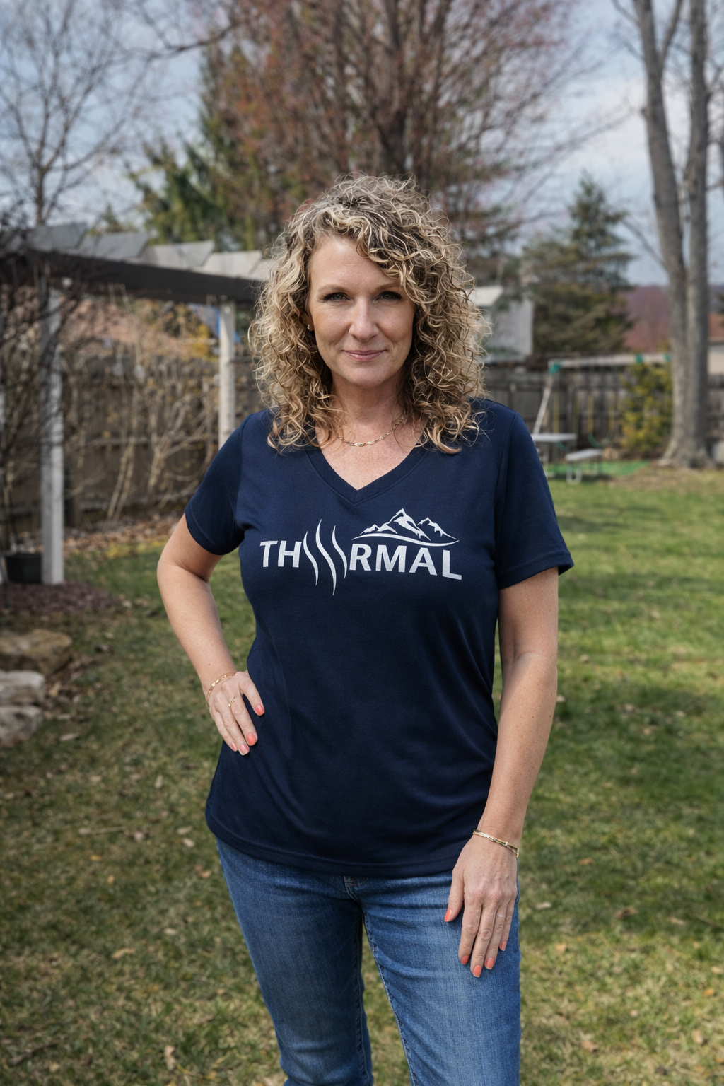 THRMAL Women's V-Neck Graphic Tee - Perfect for Outdoor Adventures - new