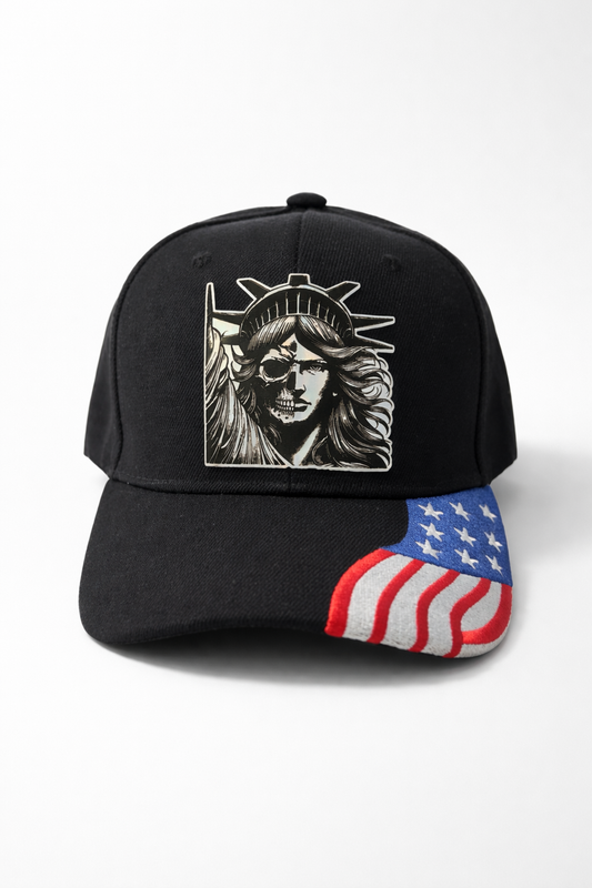 Liberty Skull: Custom Patch Patriot Cap