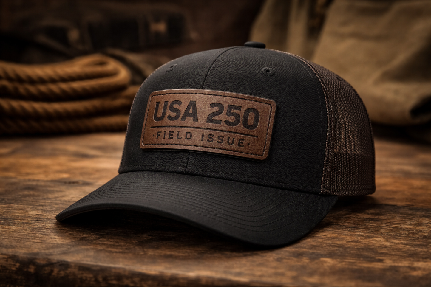 USA 250 – Founders Mark Leather Patch Hat