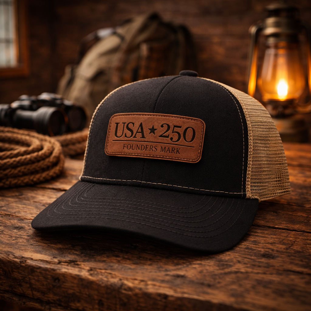 USA 250 – Founders Mark Leather Patch Hat