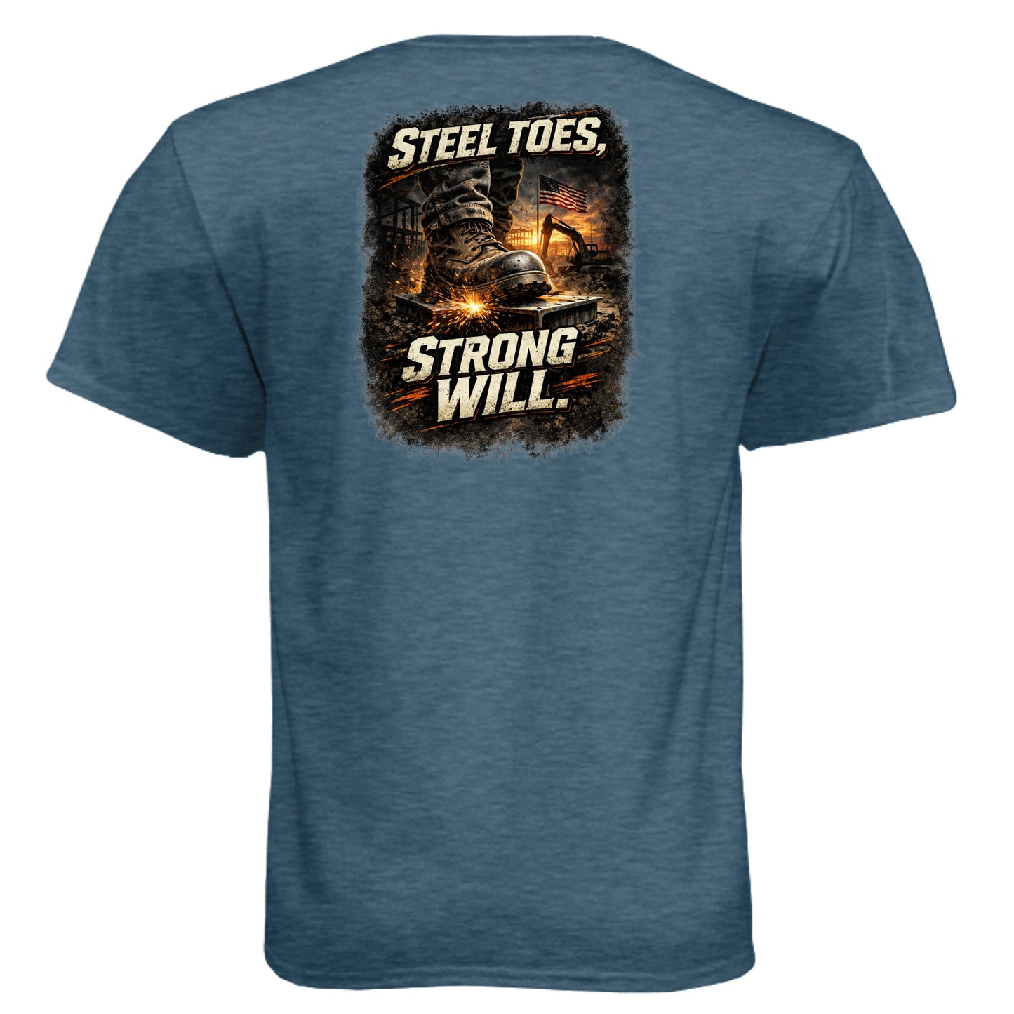 Steel Toes, Strong Will INDIGO - 6010 - BACK