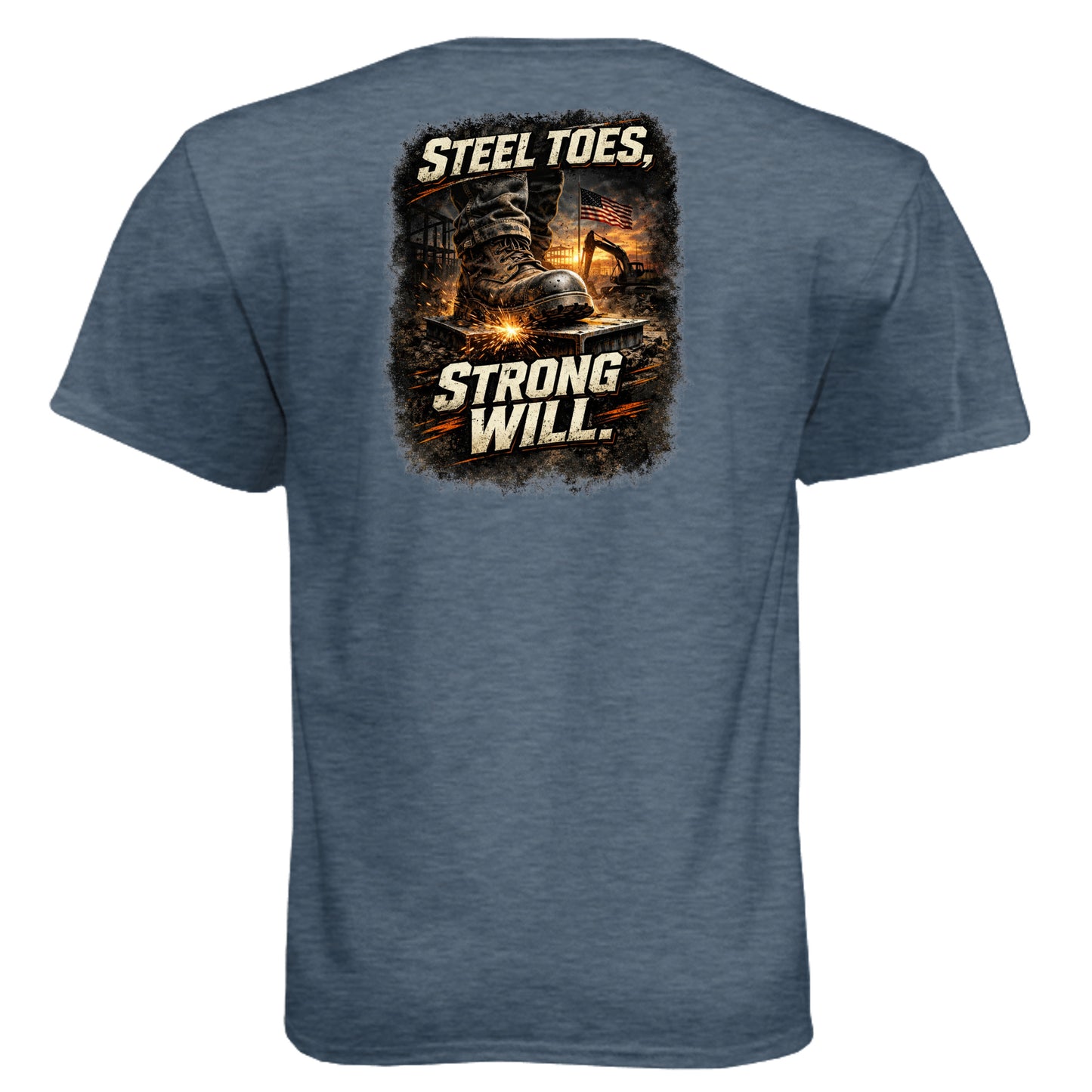 Steel Toes, Strong Will VINTAGE NAVY - 6010 - BACK